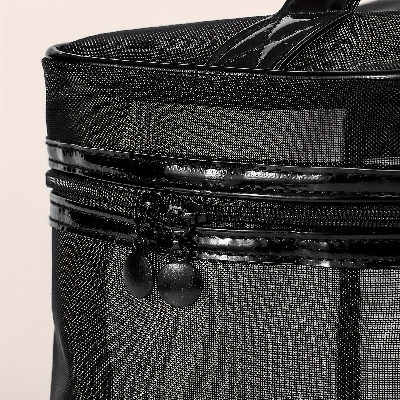 Clear Mesh Square Makeup Bag With Handle Portable Cosmetic Bag