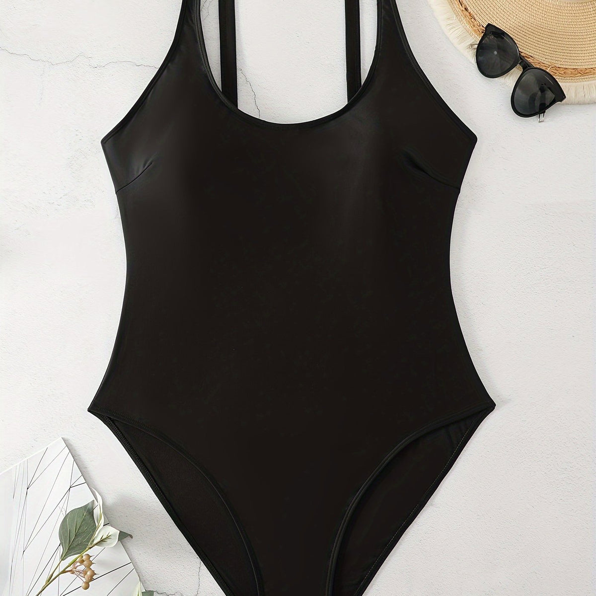  One Piece Swimsuit Women's Scoop Neck Bathing Suit