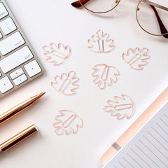 5Pcs Monstera Leaf Shaped Paper Clips for Notebooks and Scrapbooks