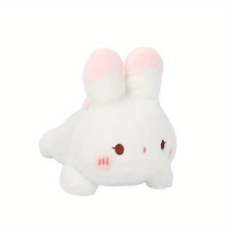 Peach Rabbit Plush Doll - Soft Stuffed Animal for Girls
