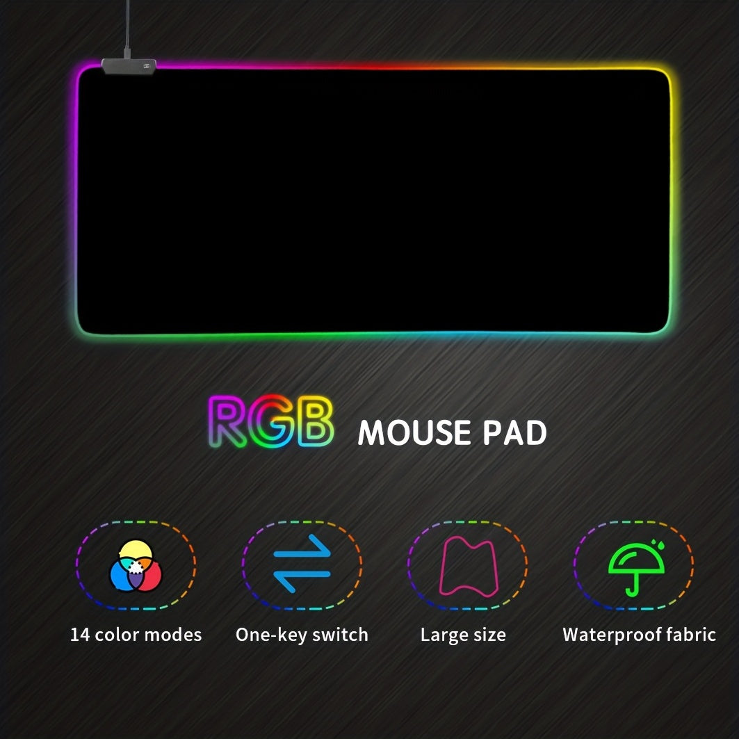 RGB Illuminated Large Mouse Pad for Office & Esports