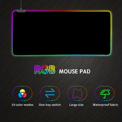 RGB Illuminated Large Mouse Pad for Office & Esports