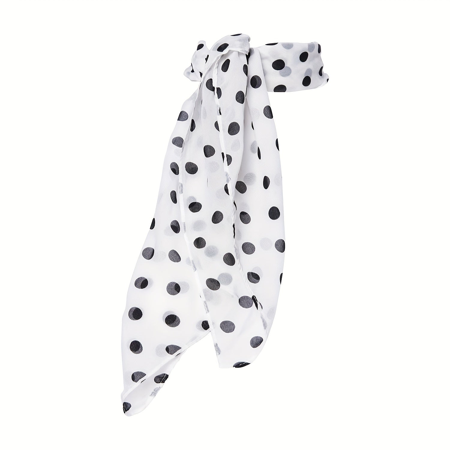 Polka Dot Print Chiffon Neckerchief Square Scarf Bandana Hair Accessories