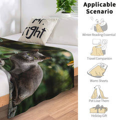 Cat Blanket Soft Comfortable Warm Lightweight Blanket for Home Bed
