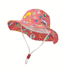 Kids Animal Print Sun Hat Breathable Fisherman Hat 2-5 Years