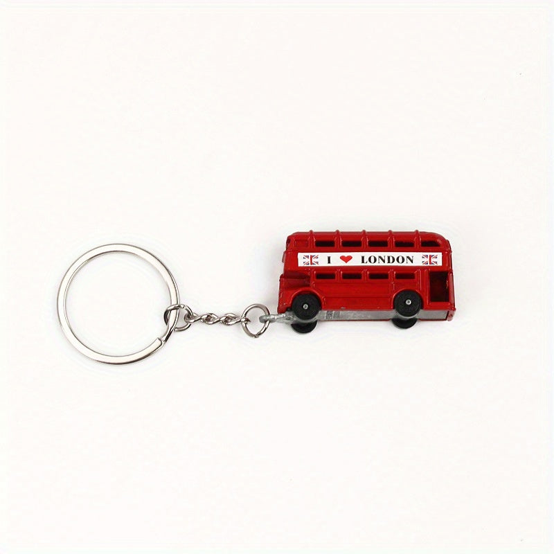 London Red Bus Phone Booth Off Road Vehicle Key Chain