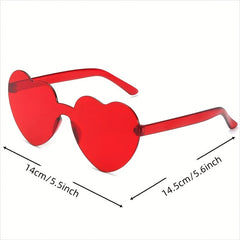 Peach Heart Sunglasses Candy Love Glasses Y2K Eyeglasses