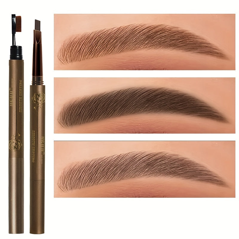 Dual-Ended Waterproof Eyebrow Pencil & Powder for Long-Lasting Results