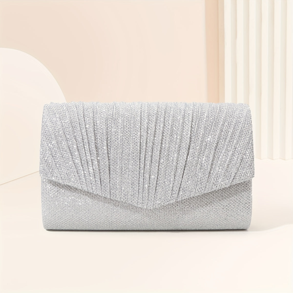 Glitter Clutch with Magnet Closure Classic Evening Bag