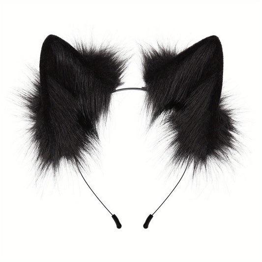 Whimsical Fox Ear Handle Plush Cosplay Prop