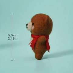 DIY Animal Bear Wool Felt Doll Kit for Beginners