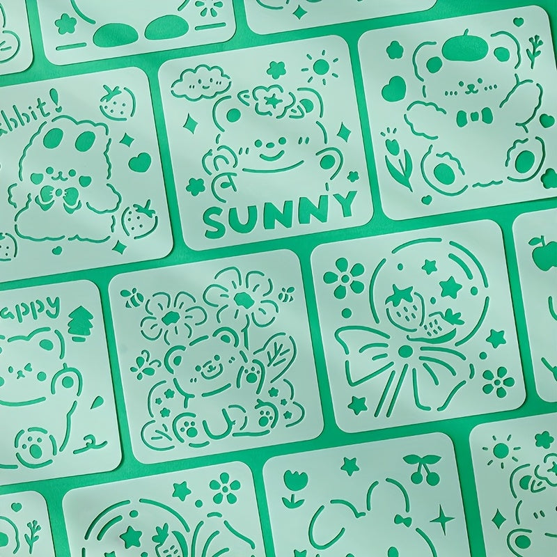 Cartoon Stencil Drawing Template for Holiday Painting DIY Projects