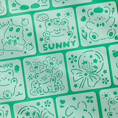 Cartoon Stencil Drawing Template for Holiday Painting DIY Projects