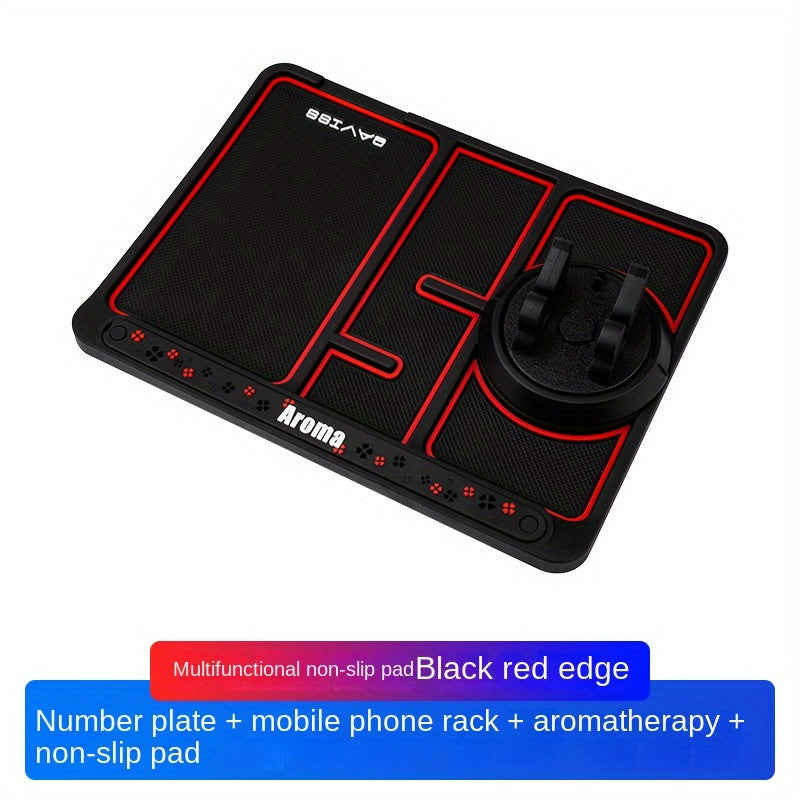 Car Anti skid Pad Mobile Phone Holder Storage Number Plate Multifunctional
