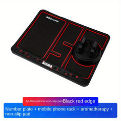 Car Anti skid Pad Mobile Phone Holder Storage Number Plate Multifunctional