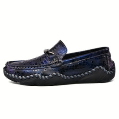 Women's Metal Buckle Flat Loafers Soft Sole Slip-On Shoes