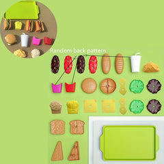 27pcs Play Kitchen Set with Realistic Food Toys for Kids