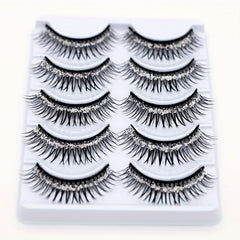 Glitter Sequins False Eyelashes for Dance and Stage Performance