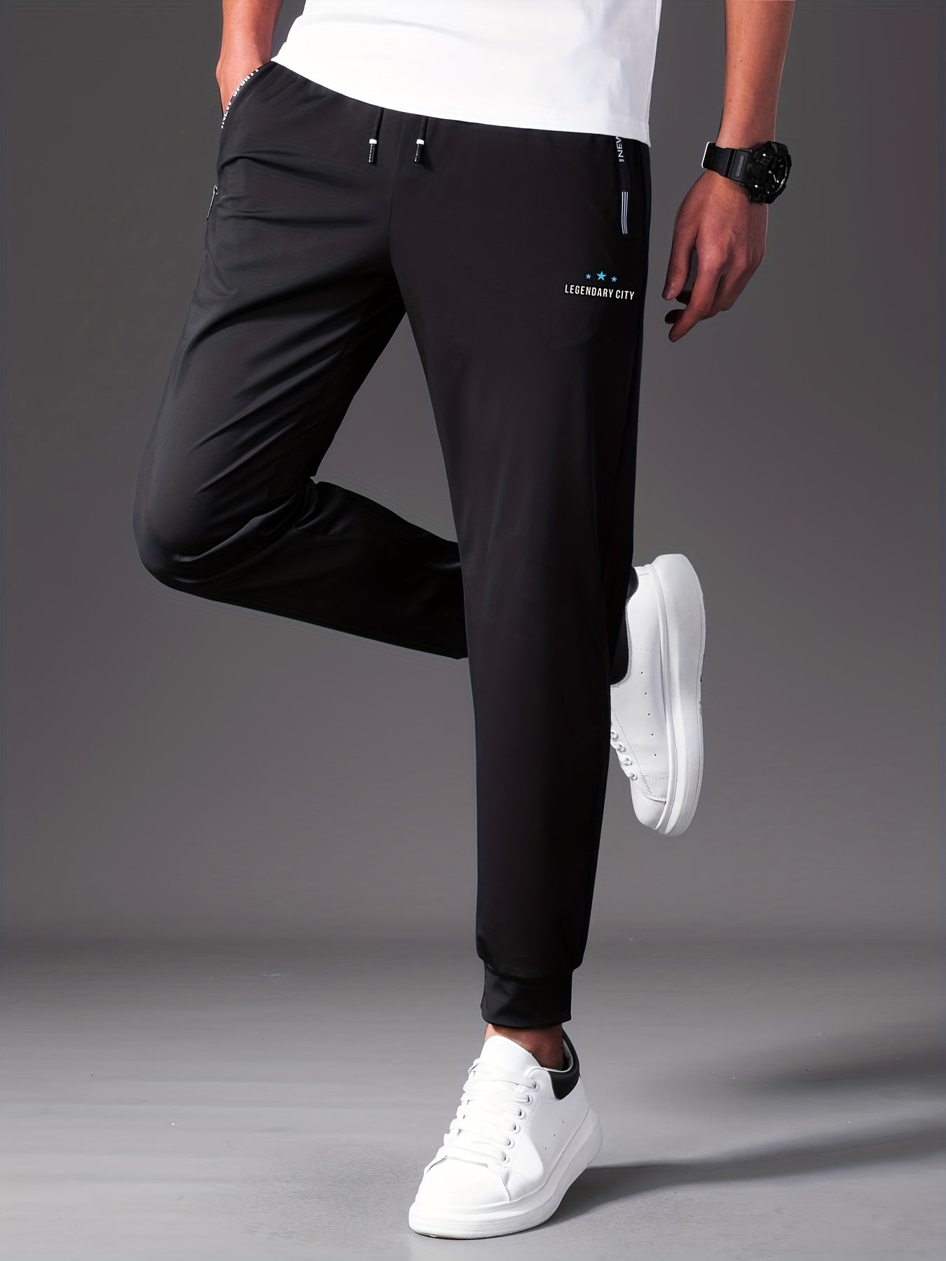 Men's Drawstring Sport Pants for Summer Training