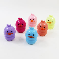 6 pcs Duck Shape Lip Balm for Soft Smooth Lips