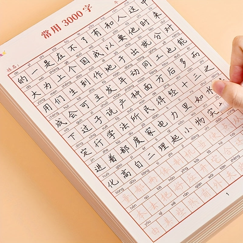 3000 Common Chinese Characters Calligraphy Workbook for Adults