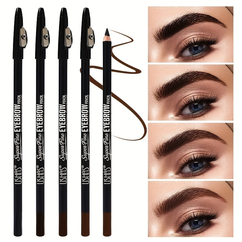 Eyebrow & Eyeliner Pencil Set with Sharpener