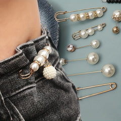 Faux Pearl Brooch Pins Set for Women Clothing Decoration