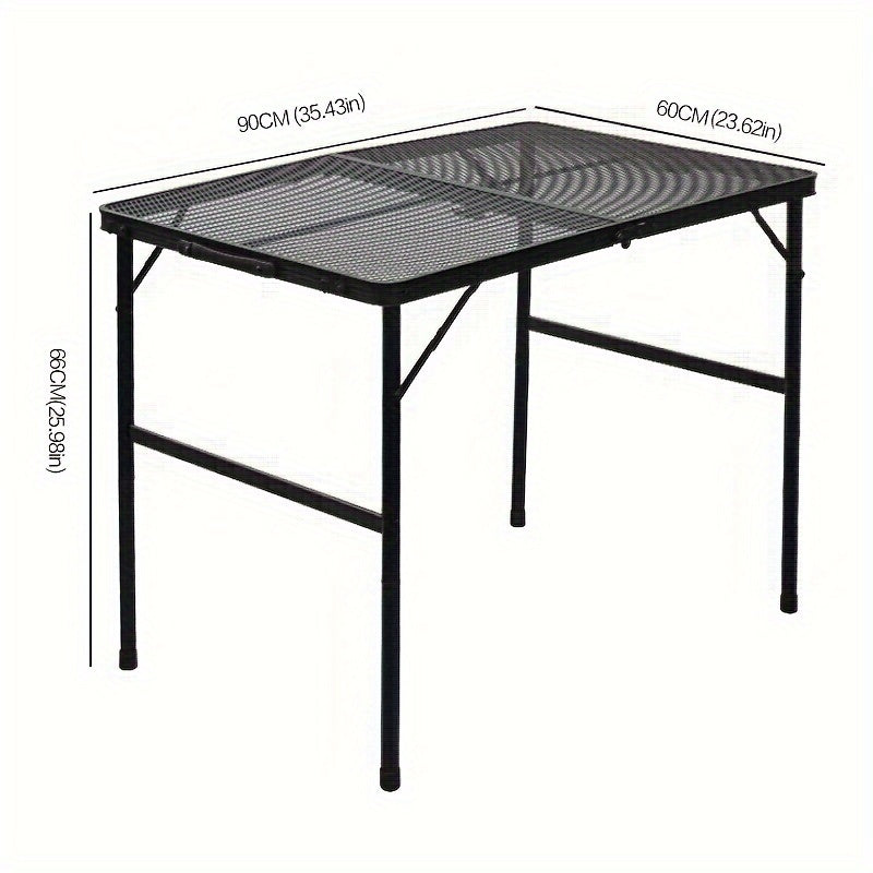 Portable Outdoor Folding Table Adjustable Height Grill Table