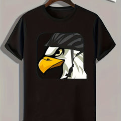 Bird Print Men's Graphic T shirt Casual Comfy Tees For Summer