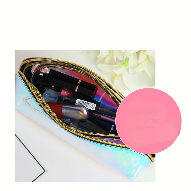 Modern Holographic TPU Makeup Bag - Laser Toiletry Storage