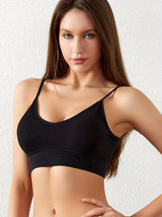 Ribbed Wireless Bra Comfy Sports Bra Lingerie Underwear