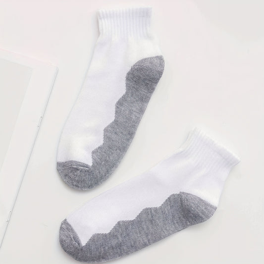 Teenager's Block Ankle Socks Breathable Cotton Blend Casual Style