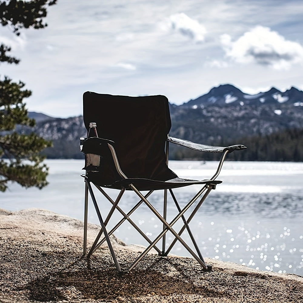 Portable Camping Chair Lightweight with Pocket & Bottle Holder