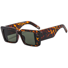 Thick Frame Sunglasses Women's Leopard Block Shades Golf Eyewear