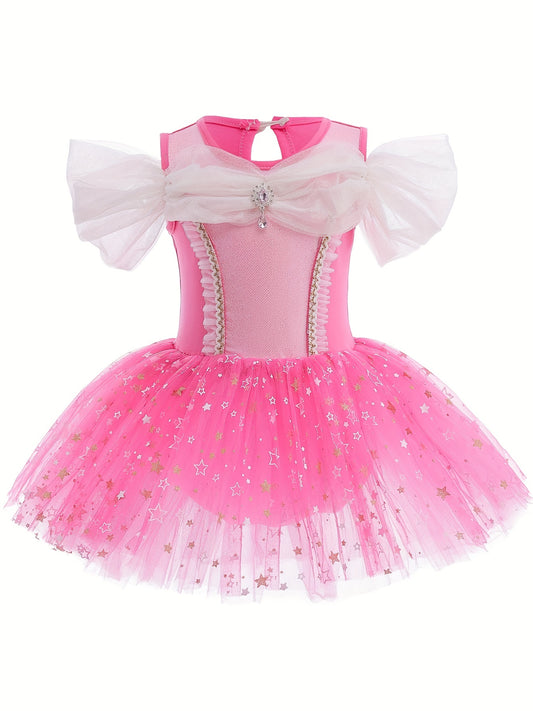 Girls Tulle Tutu Mesh Cami Dress Ballet Dance Practice Performance Clothes