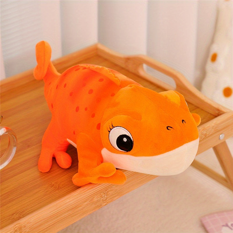11in Plush Chameleon Stuffed Animal Soft Fabric Orange Green Halloween