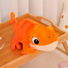 11in Plush Chameleon Stuffed Animal Soft Fabric Orange Green Halloween