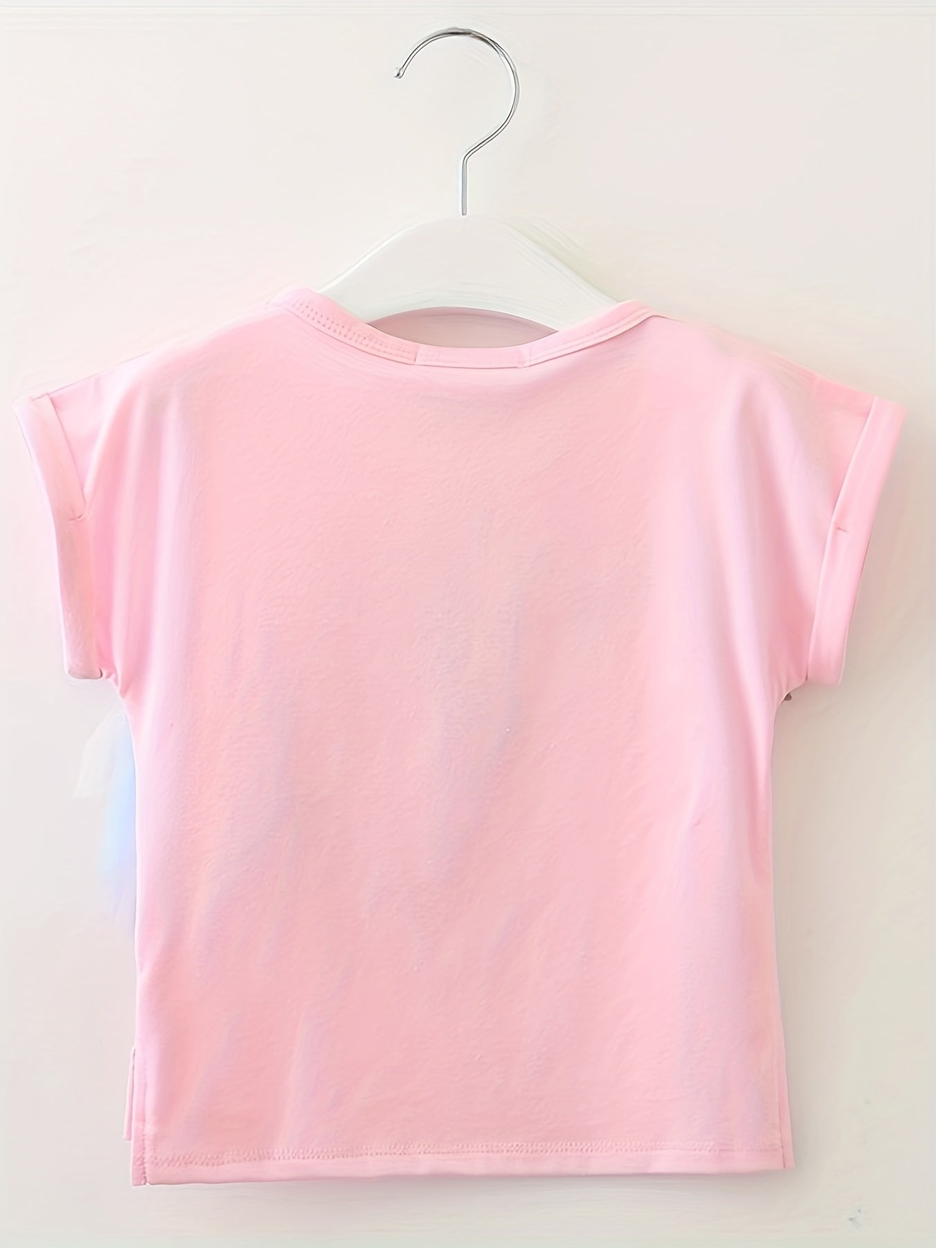 2 Pcs Toddler Girls Unicorn Top T Shirt Rainbow Tutu Skirt Set