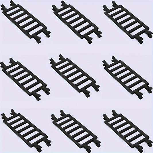 9pcs ABS Building Block Guardrails Set for Staircase Traffic & Farm Scene