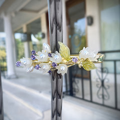 Lily of the Valley Hairpin Spring Clip Leaf Flower Headwear