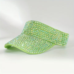Sunshade Top Hat Cap Inlaid with Diamonds