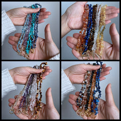 Bohemian Gem Gravel Healing Necklace for Women