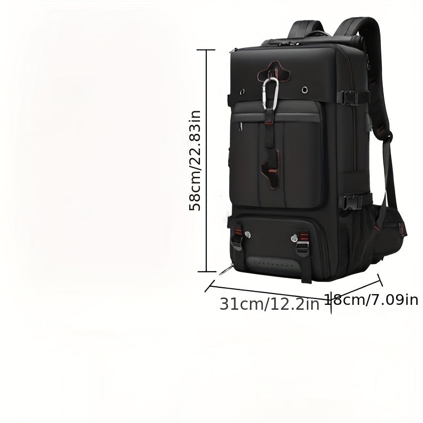 Men's Travel Casual Backpack Large Capacity Luggage Bag Waterproof