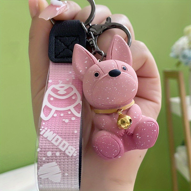 Changing Fang Puppy Keychain Schoolbag Pendant Doll Couple Car Keychain