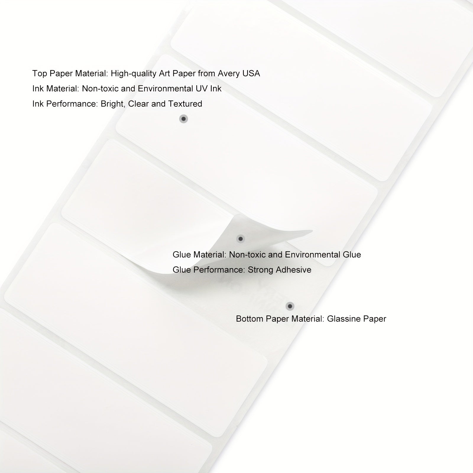 500pcs Blank Name Tag Label Stickers for Office School Home
