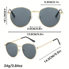 Metal Sunglasses Retro Vintage Driving Travel UV400 with Case