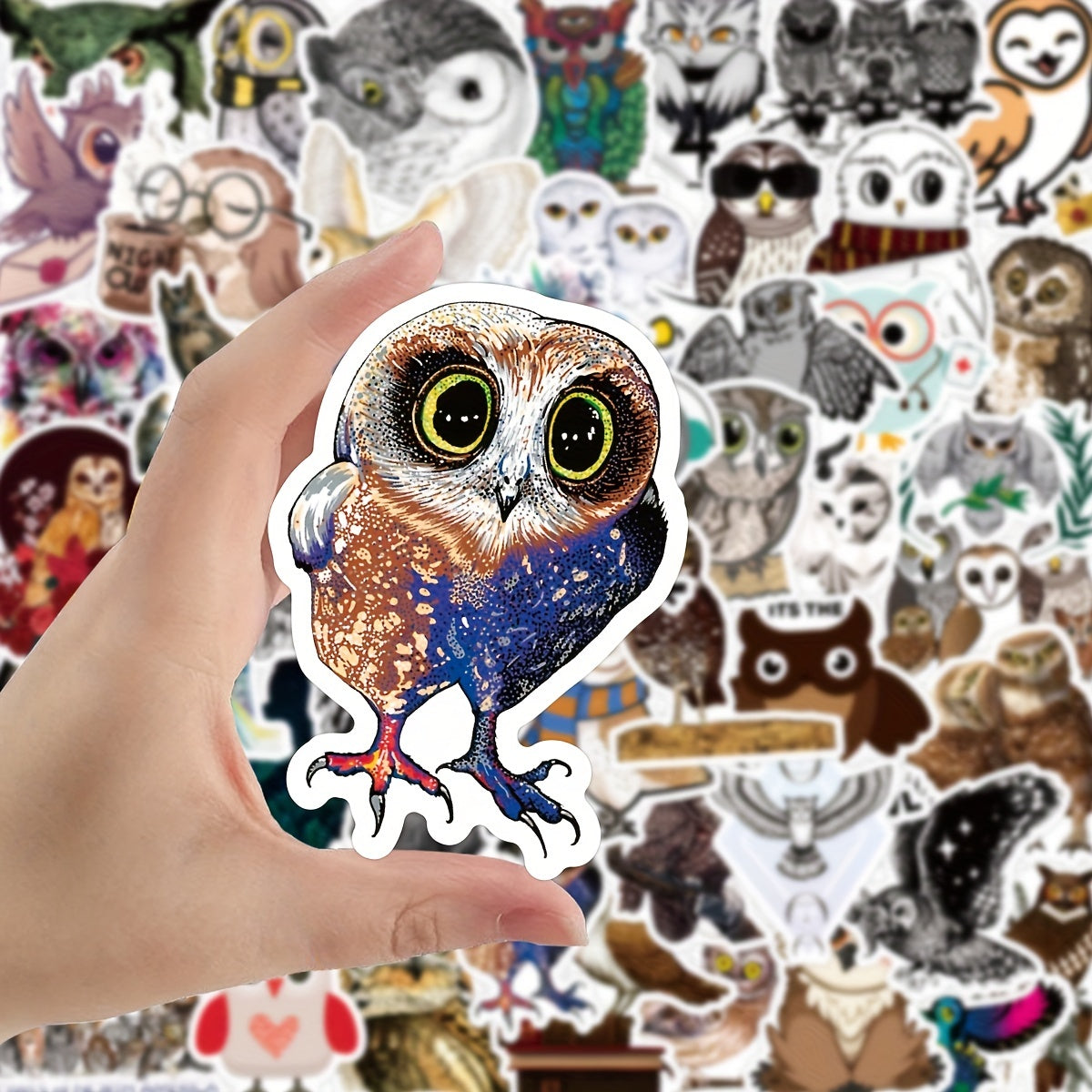 50pcs Owl Stickers Waterproof Material for Mobile Phone Luggage Notebook