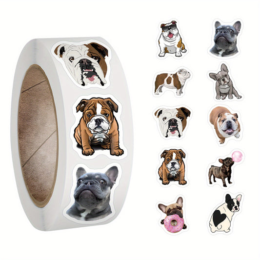 500pcs Bulldog Animal Stickers For Teens Christmas Halloween
