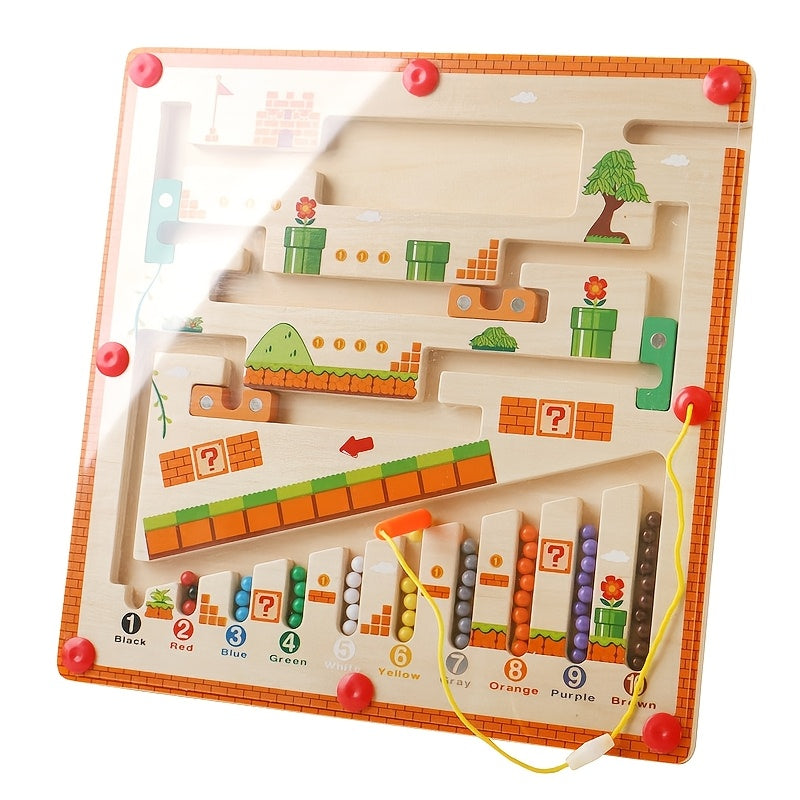 Wooden Valentine's Children's Magnetic Mazes Educational Toys