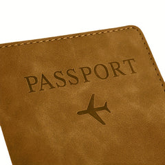 Leather Strap ID Card Bag RFID Passport Holder Travel Wallet Ticket Holder
